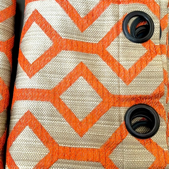 38 x 84 Stylish and Functional: Geometric Print Room Darkening Curtains 2 Panels - Picture 2 of 4